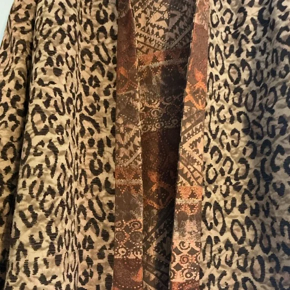 Vintage 80s 90s Reversible Leopard Southwestern Women’s Medium Blazer Retro Y2K - Picture 6 of 11